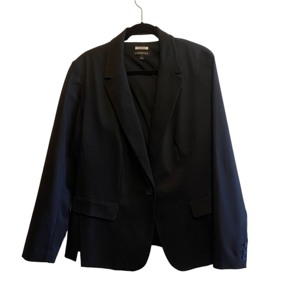 #5682 Lane Bryant Womens Black Blazzer Linned Jacket Size 22